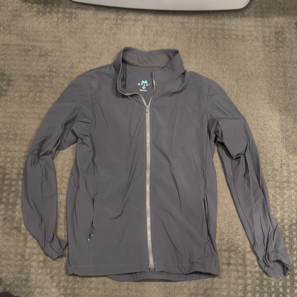 Myles Athletic Windbreaker Gray Full-Zip Jacket